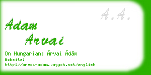 adam arvai business card